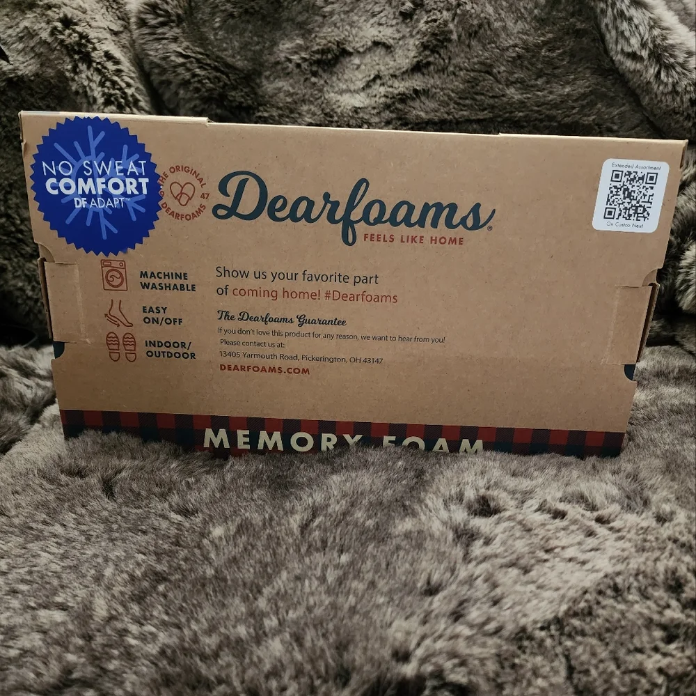 NEW!! Dearfoams Men's Clog Style Memory Foam Slippers Wool Blend - Picture 7 of 7